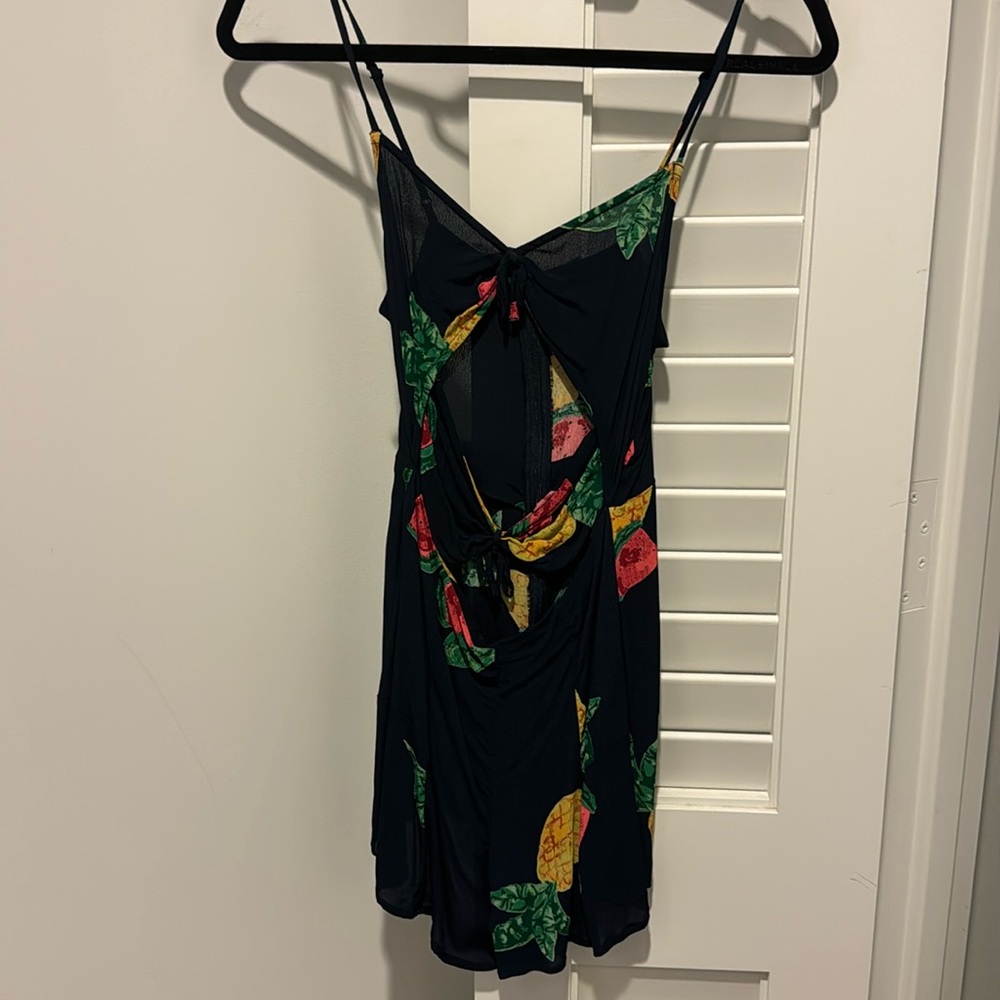 Privacy Please Navy Tropical Romper XS